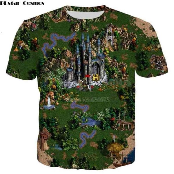 PLstar Cosmos Stil Sommer T-Shirt Mode Männer/Frauen T Klassisches Spiel Heroes of Might Magic Print Harajuku T 210716