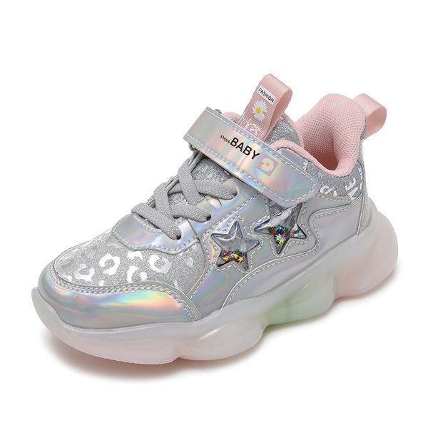 

fashion children shoes for girls sneakers kids casual shoes boys sneakers girls shoes rainbow stars school girls sneaker fashion 210308, Black