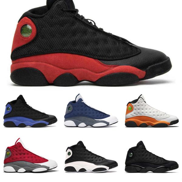 

2021 men women basketball shoes 13s black hyper royal starfish red flint bred chicago barons mens trainers athletic sneakers size 5.5-13ycyn