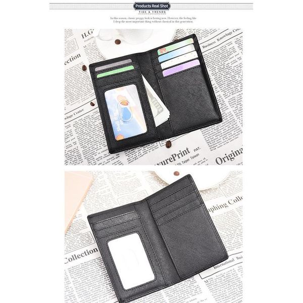 

bycobecy men and women ultra-thin simple rfid card holder multi-card slot pu leather driver license travel passport hold jllmws