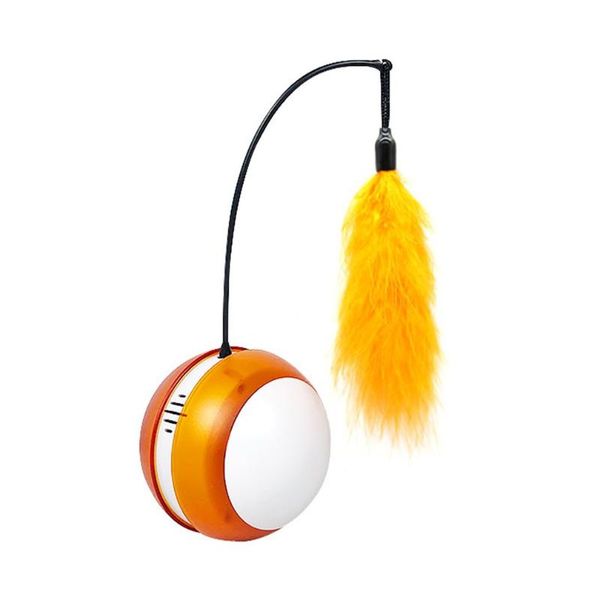 

cat toys smart interactive toy lrregular rotating mode cats funny pet game electronic powered feather kitty balls