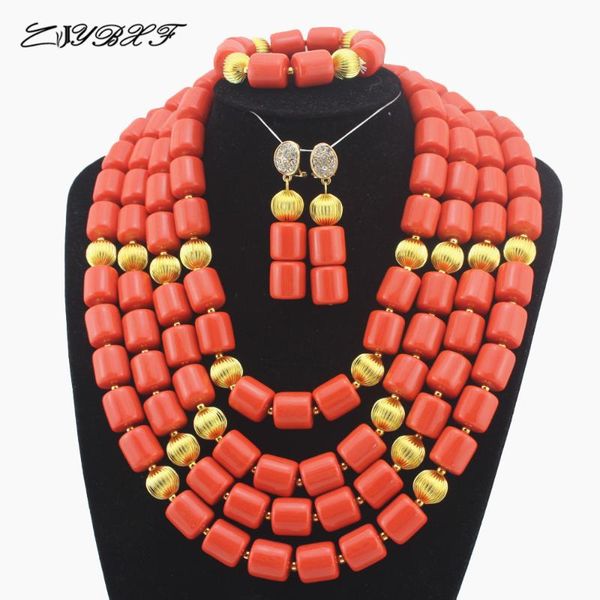 

earrings & necklace fashionable african beads jewelry sets coral set nigerian wedding bridal l1050, Silver