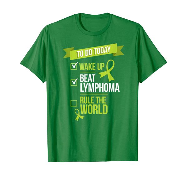 

beat lymphoma rule the world cancer fighter shirt, White;black