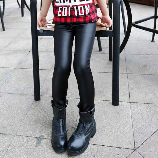 

trousers children pants leather girls spring girl fashion legging summer faux, Blue