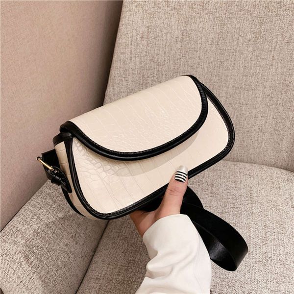 

hbp 2021 korean autumn and winter new alligator pattern color matching fashion club single shoulder slung women's underarm bag