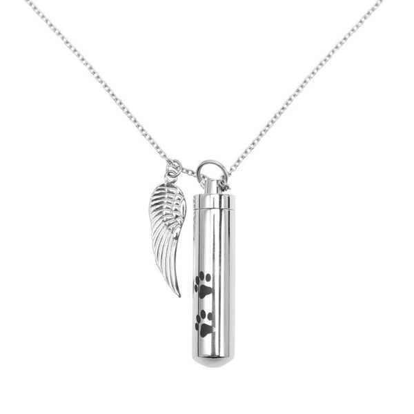 

pendant necklaces 1pc glass memorial ashes necklace fashion neck jewelry, Silver