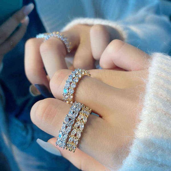 

todorova elegant female white leaf crystal finger rings luxury zircon wedding band rings for women engagement party jewelry g1125, Slivery;golden