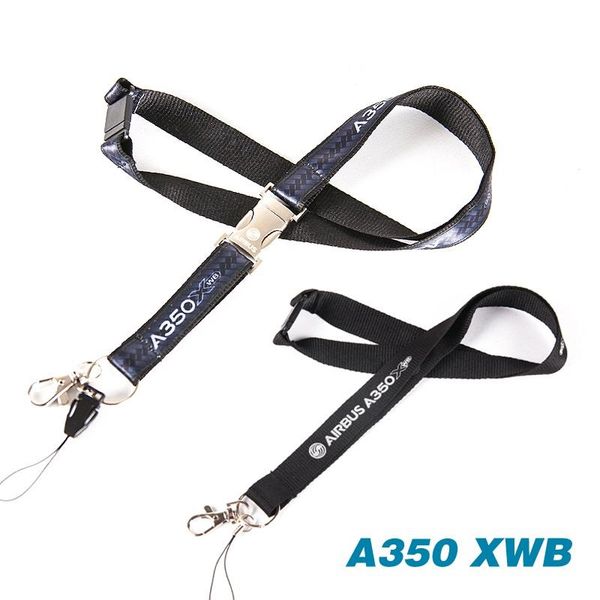 

card holders airbus a350 black lanyard with metal buckle for pliot flight crew 's license id holder boarding pass string sling, Brown;gray
