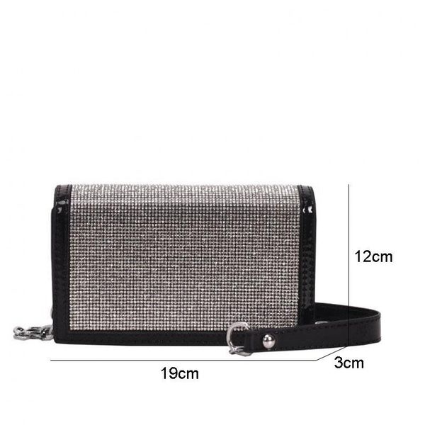 

evening bags female crossbody fashion silver satin women 2021 shoulder chain shiny diamonds small flap purses lady tote