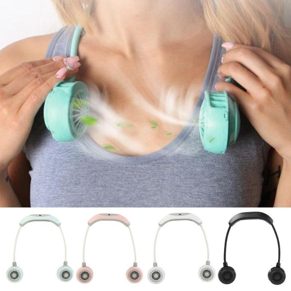 

electric fans portable neck fan usb rechargeable mini 360 adjustment hanging air cooler 3 speed adjustable conditioner