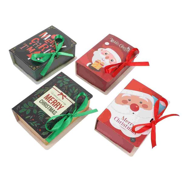 

gift wrap 4pcs creative candy packing boxes exquisite christmas cases (red green)