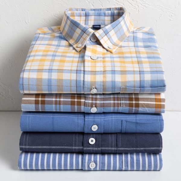 

men's casual shirts plaid shirt longsleeve for men pure color 100% cotton oxford slim fit oversized button up korean clothes, White;black