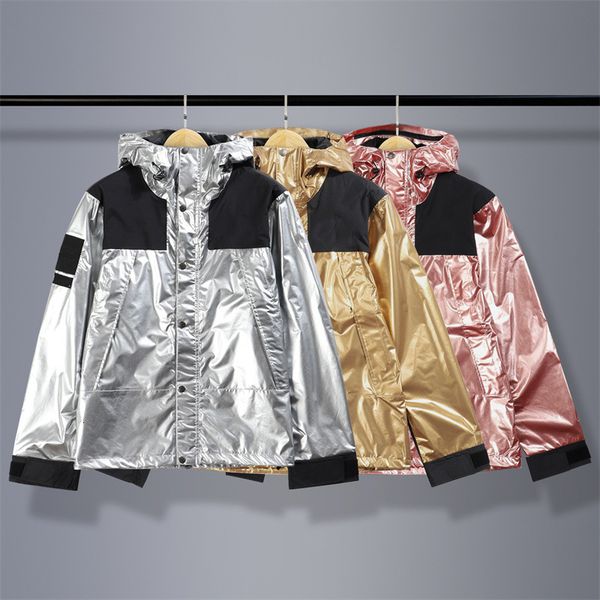 

men's trench coats [high version] co brand of shiny metal stormsuit face male and female high street loose north jacket 3aq6, Tan;black