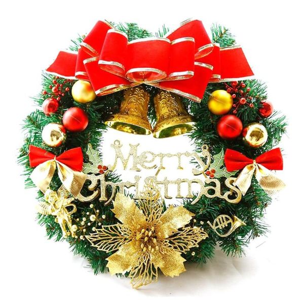 

decorative flowers & wreaths christmas decoration wreath 30cm door hanging gifts vine ring pvc