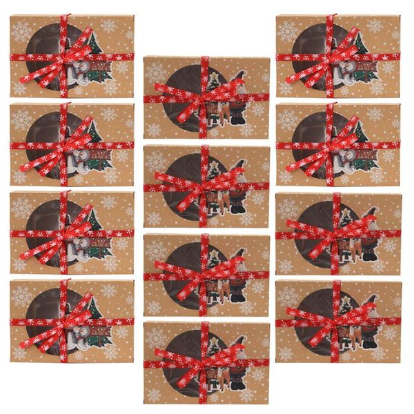 

gift wrap 24 pcs kraft paper box biscuit packing candy christmas storage container