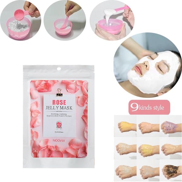 Hydraterende Crystal Film Powder Spa Gezichtsmasker Schoonheidssalon Hydraterende Natuurlijke Jelly Peel Off Rose Gel Zacht Poeder