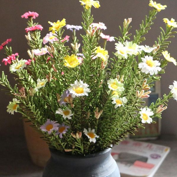 

new style daisy imitation flowers ono chrysanthemum artificial flower cloth flower plastic living room restaurant pastora