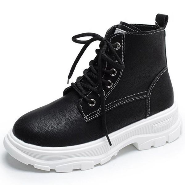 

boots ribetrini arrivals chic winter women brand design shoes lace black white leisure wearable work ankle booties
