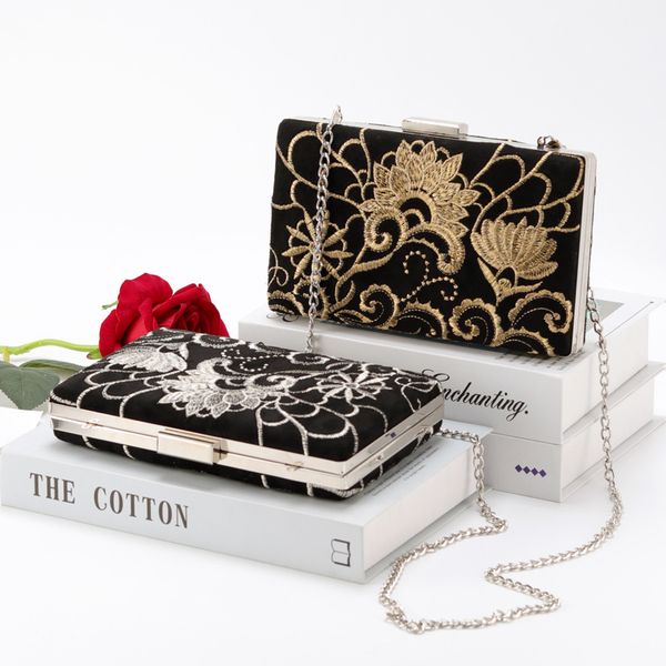 

fashion evening bag banquet dinner chinese style embroidery annual meeting cheongsam dress hand chain shoulder