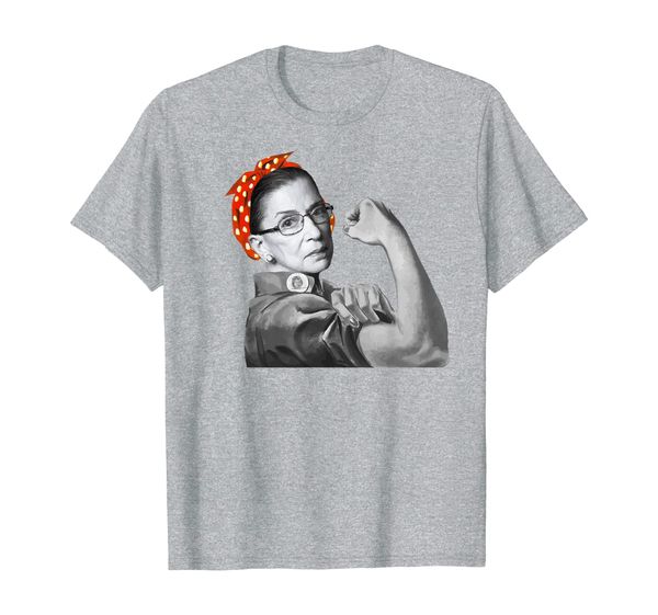 

ruth the riveter ruth bader ginsberg we can do it tee, White;black