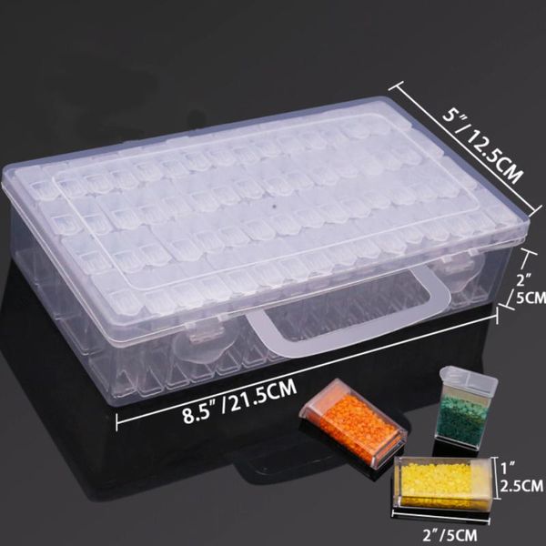 

diamond painting 5d storage box 64/256 bottles jewelry bead organizer accessories kit for diy art craft