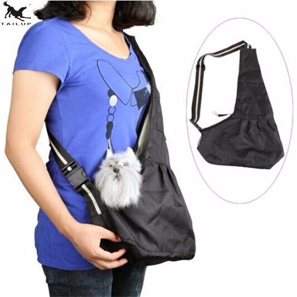 

dog car seat covers [tailup] slings pet carrier bag outdoor puppy chest shoulder for small dogs large cats backpack pets supplier pp010black