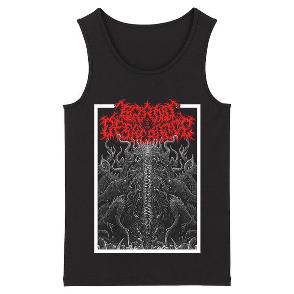 

bloodhoof brand of sacrifice dark metal men' tank asian size, White;black