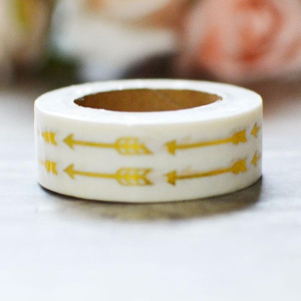 

decorative tape gold foil arrow design scrapbooking tool planner accessory cinta adhesiva decorativa paper masking washi tape