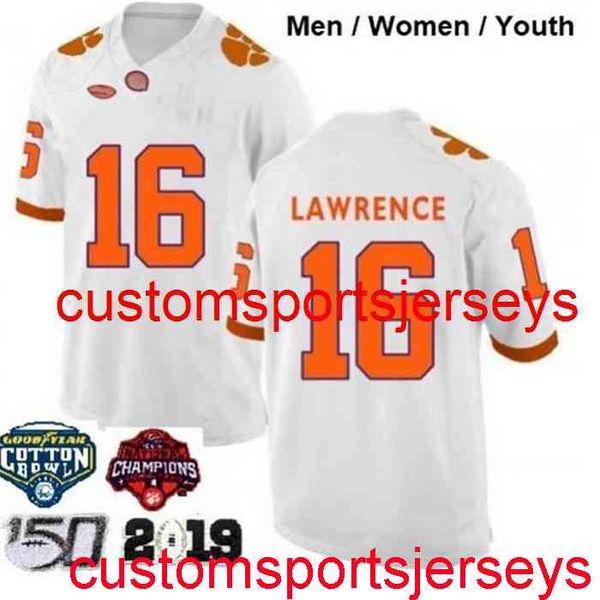 

stitched trevor lawrence jersey clemson tigers football white champions ncaa custom any name number xs-5xl 6xl, Black