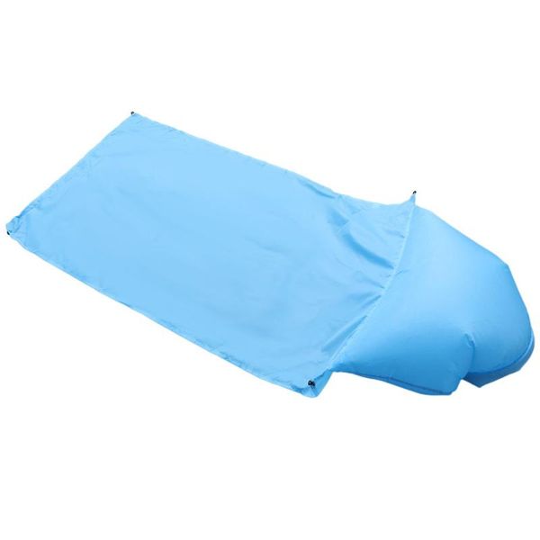 

sky blue portable picnic mat inflatable pillow camping waterproof mattress multifunctional mat with nails and storage bag suitab