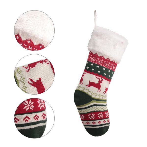 

factory outlet christmas decoration christmas stocking xmas tree hanging decoration ornaments fireplace knitted socks ca