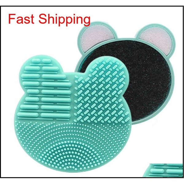 

8 set makeup brush cleaner kit double side design with cosmetic brush cleaning box and instantly dry co jlluje dh_garden, Silver