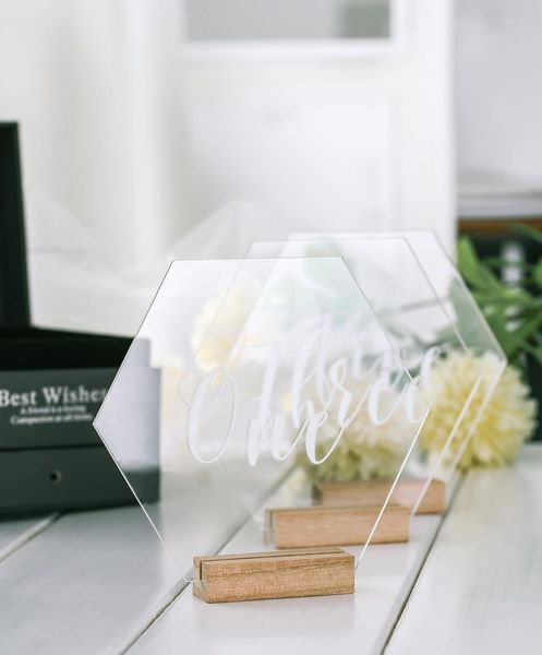 

other event & party supplies clear acrylic wedding table number with wood holder set custom sign for big decor