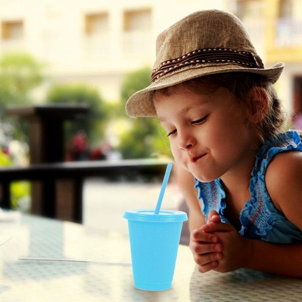 

mugs 1pc storage bottle children drink straw cup water drinking practical