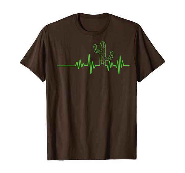 

heartbeat cactus cute saguaro cactus cacti lovers gift t-shirt, White;black