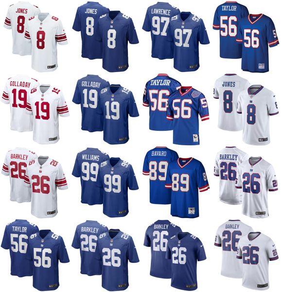 

2021 american football jerseys new york giants jersey daniel 8 jones dexter 97 lawrence kenny 19 golladay leonard 99 williams mark 89 bavaro, Black;red