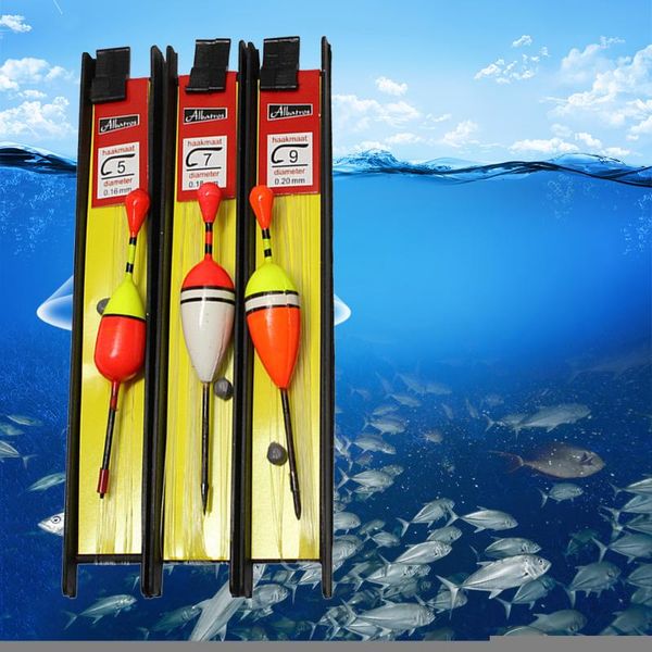 

fishing accessories 3pcs bobber line kits fishhook foam buoy rock floats set drift vertical pesca tool