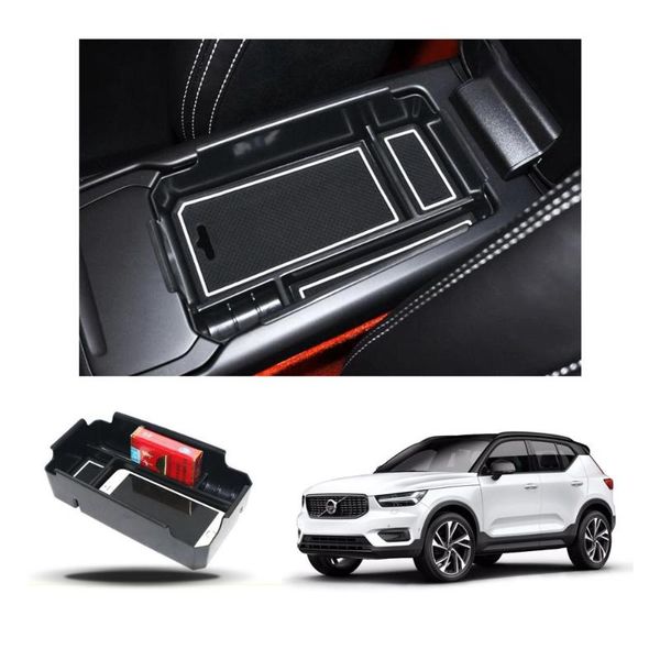 

car organizer lfotpp central storage box for xc40 2021 handrail sort out armrest auto interior accessories black