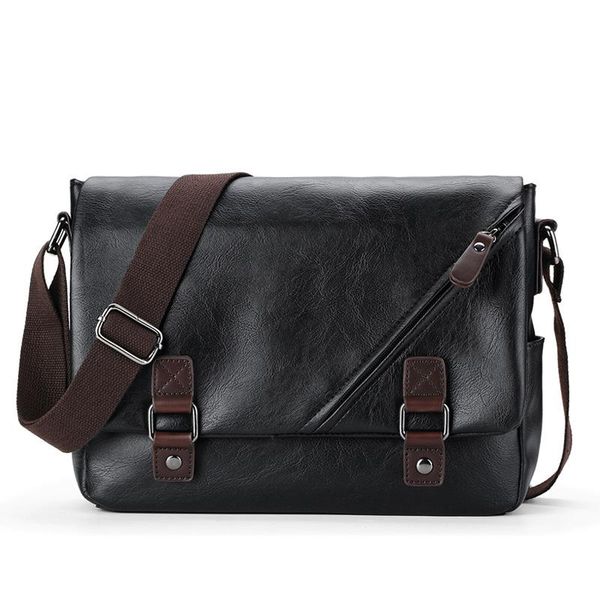 

briefcases fashion and leisure men's shoulder messenger bag 2021 men handbag slant cross leather manufacturer one piece hair briefcase