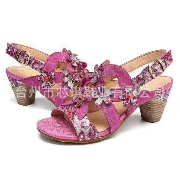 

chunky heel women ankle strap gladiator sandals women's summer shoes fashion female sandilas cover heel flock party shoes, Black