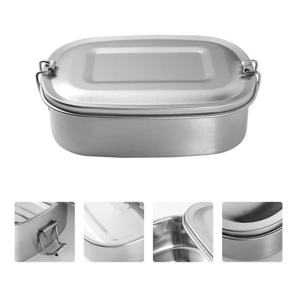 

dinnerware sets 650ml stainless steel lunchbox portable meal containers 1-tier bento box