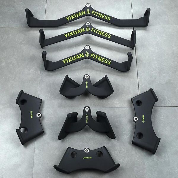 

1 set gym pully cable machine attachment home triceps back muscle another handle grip for rowing machine accessorie