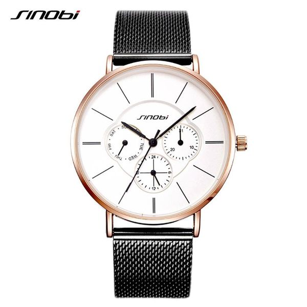 

wristwatches luxury women's watch sinobi knitted steel band bracelet ladies watches quartz wrist dress montre femme, Slivery;brown
