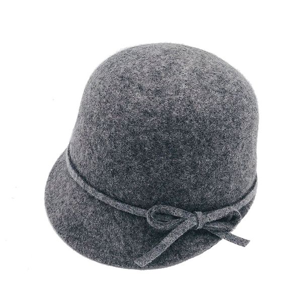 Tampão equestre de lã de alta qualidade para mulheres crianças outono inverno moda fedora chapéu com bowknot Casquette pai-criança