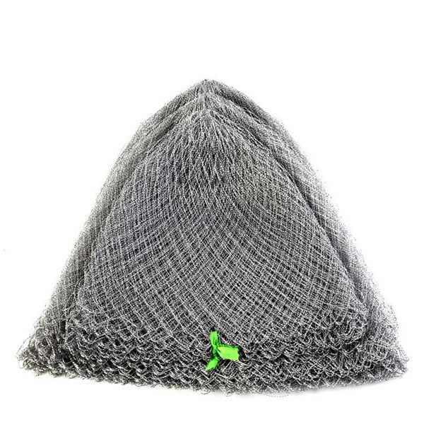 

fishing accessories 1 pcs portable hexagon 2 sizes hole shoal shrimp trap net fish crab baits cast mesh a88