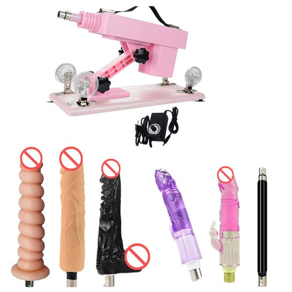 AKKAJJ Mitragliatrici automatiche e regolabili per il pompaggio di mobili per il sesso per adulti (rosa)