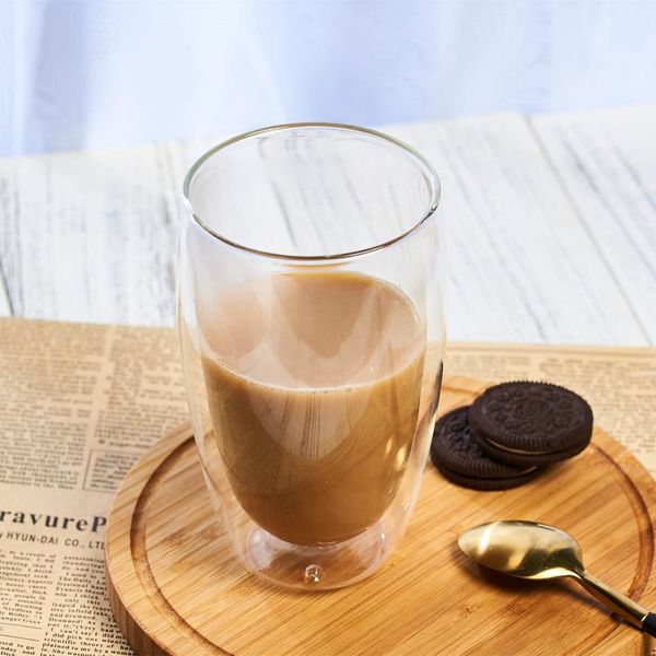 

wine glasses espresso italian 240ml simple office heat-resistant water cup nordic double hollow coffee tea cold drink