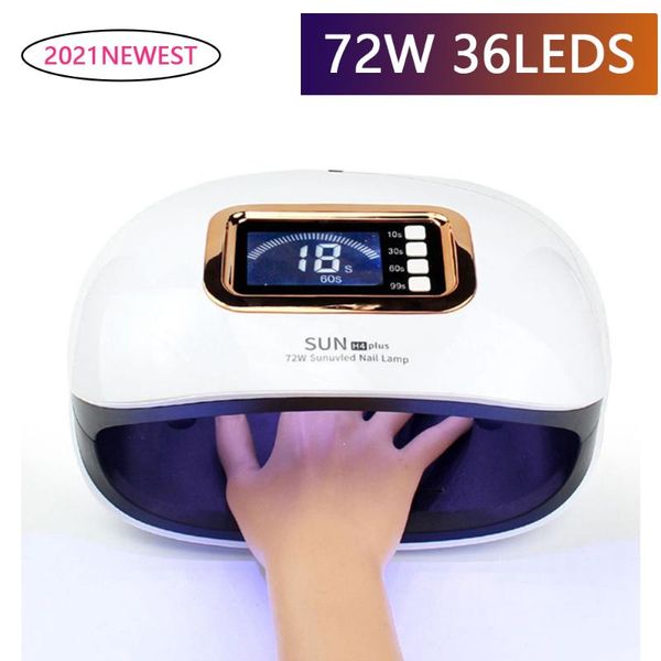 

nail dryers uv lamp led with 36 leds two hand clear time display dryer manicure curing gel polish auto sensor