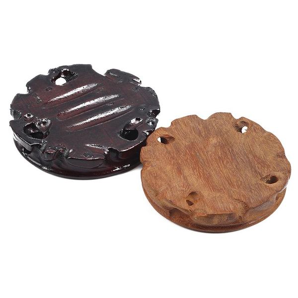 

decorative objects & figurines retro household wooden display stand tea set fashion strange stone crafts solid carved round base literary or