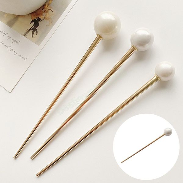 

fashion women simulated pearl hairpins metal barrette clip wedding bridal tiara hair accessories wedding hairstyle tools, Golden;silver